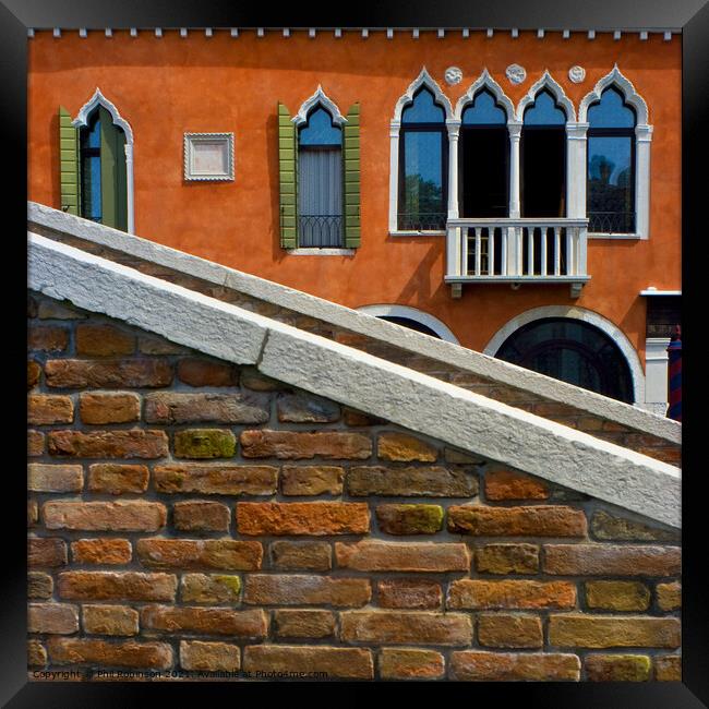 Venetian Windows and Bridge Framed Print by Phil Robinson