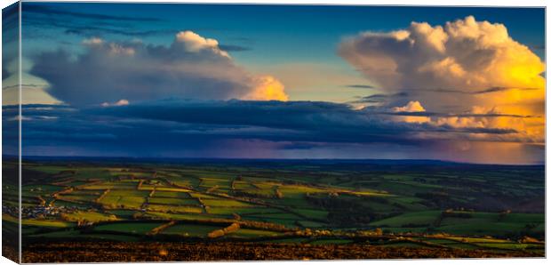 East from Dunkery Beacon Canvas Print by Mike Lanning