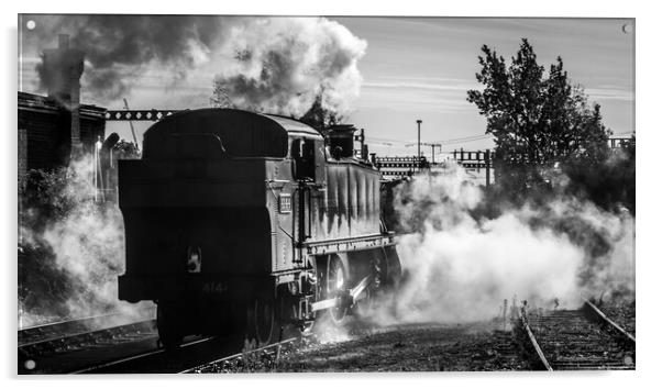 GWR Tank Engine in B&W Acrylic by Mike Lanning