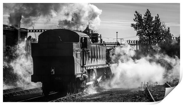 GWR Tank Engine in B&W Print by Mike Lanning