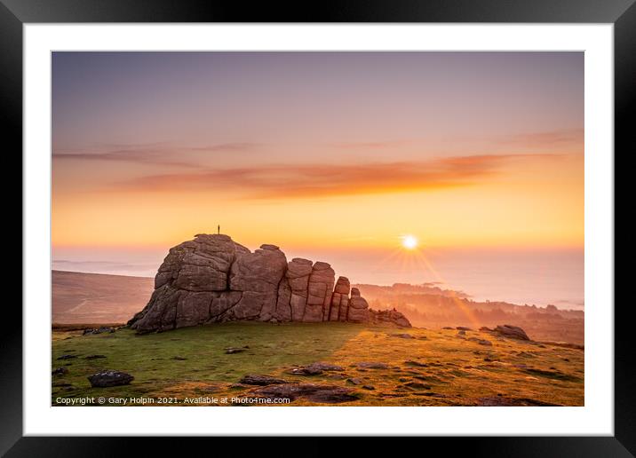 Sunrise over Haytor, Dartmoor Framed Mounted Print by Gary Holpin