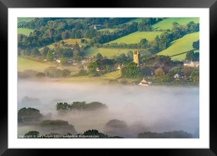 Foggy Widecombe morning Framed Mounted Print by Gary Holpin