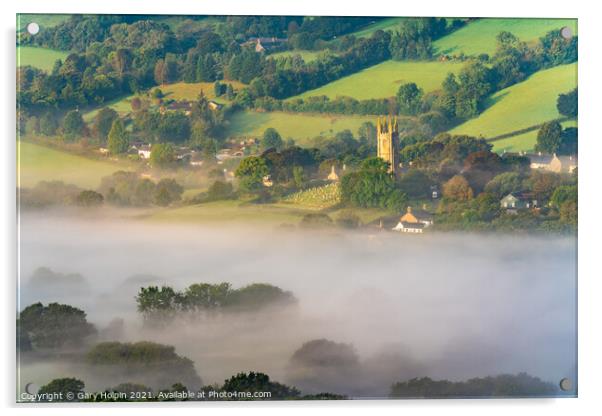 Foggy Widecombe morning Acrylic by Gary Holpin