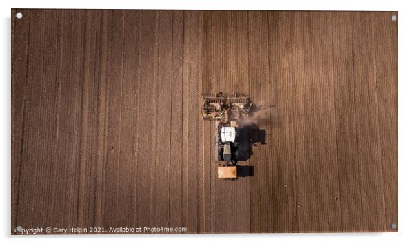 Tractor by drone Acrylic by Gary Holpin