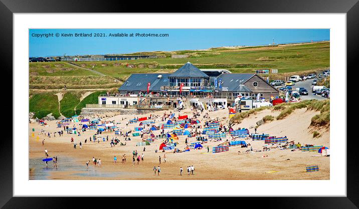 fistral beach newquay cornwall Framed Mounted Print by Kevin Britland