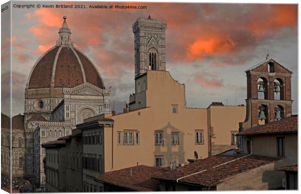 Sunset in Florence Canvas Print by Kevin Britland