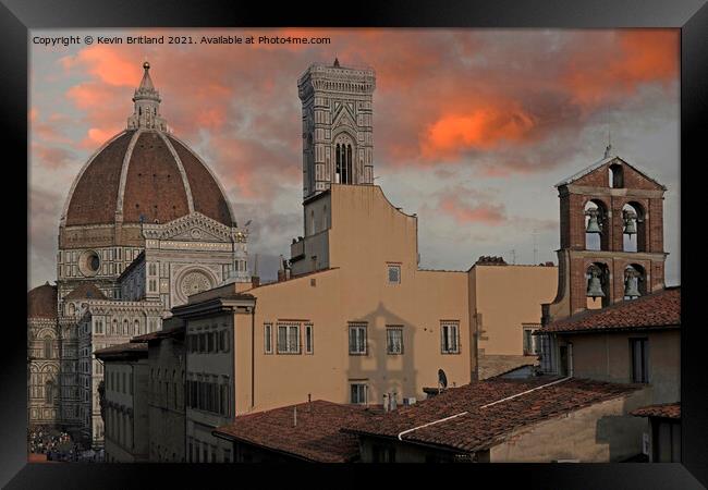 Sunset in Florence Framed Print by Kevin Britland