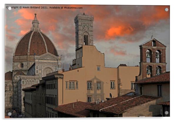 Sunset in Florence Acrylic by Kevin Britland