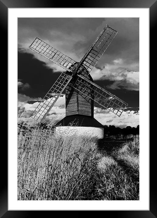 Pitstone Post Mill Framed Mounted Print by Richard Thomas