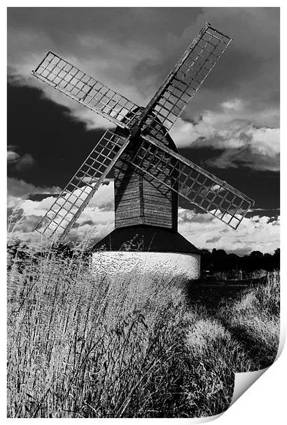 Pitstone Post Mill Print by Richard Thomas