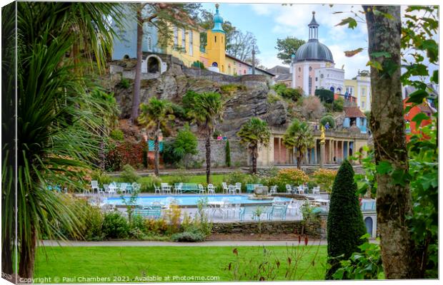 Portmeirion Village Portmeirion North Wales Canvas Print by Paul Chambers