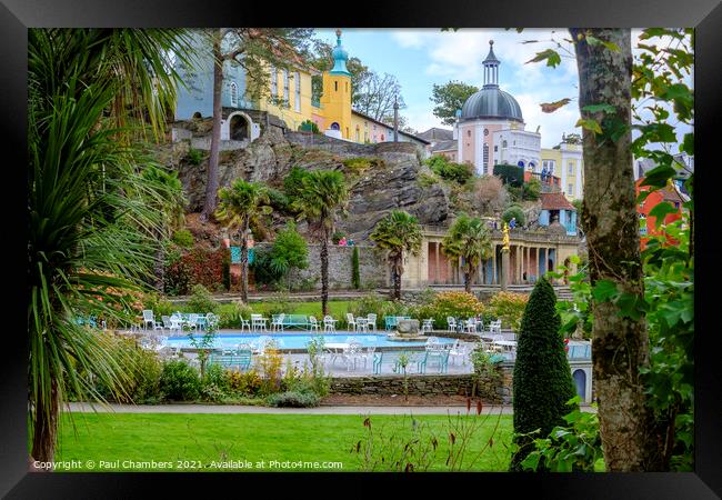 Portmeirion Village Portmeirion North Wales Framed Print by Paul Chambers