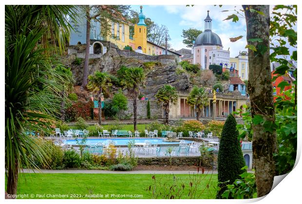 Portmeirion Village Portmeirion North Wales Print by Paul Chambers
