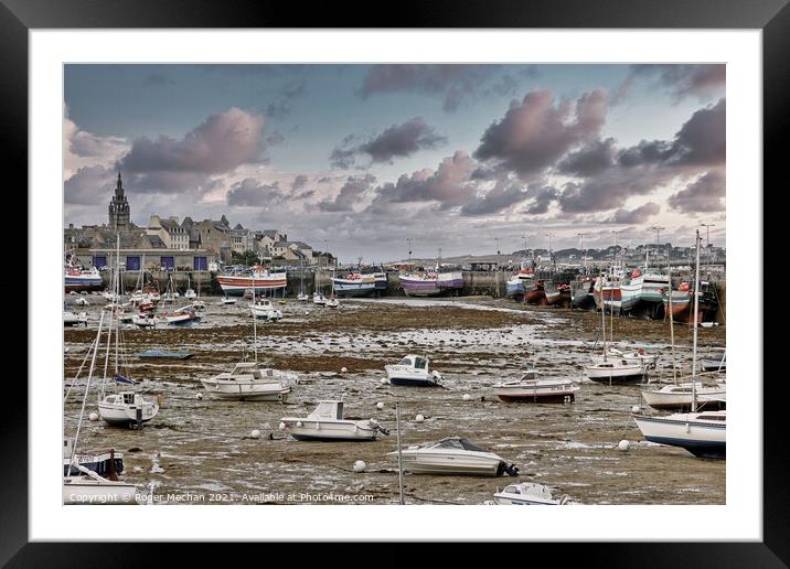 Tranquil Beauty of Roscoff Port Framed Mounted Print by Roger Mechan