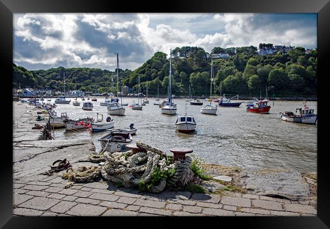 Lower Fishguard Harbour Framed Print by Geoff Storey
