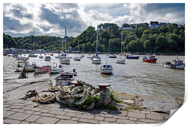 Lower Fishguard Harbour Print by Geoff Storey