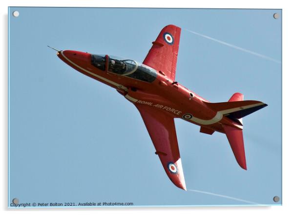 Majestic Red Arrows soar over Southend Acrylic by Peter Bolton