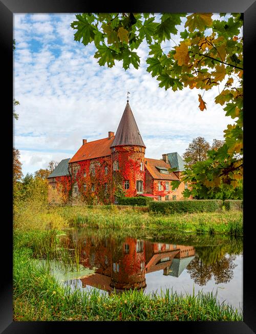 Ortofta Castle with Autumn Colours Framed Print by Antony McAulay
