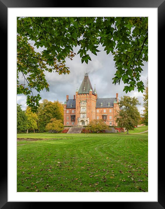 Trollenas Castle with Autumn Colours Framed Mounted Print by Antony McAulay