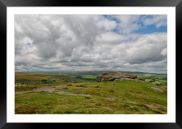 Majestic Dartmoor Landscape Framed Mounted Print by Peter Bolton