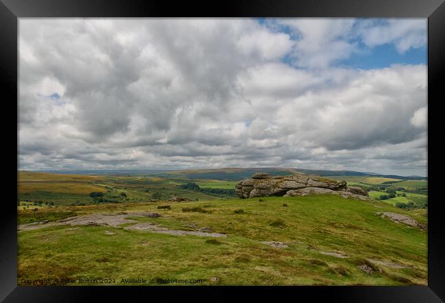 Majestic Dartmoor Landscape Framed Print by Peter Bolton