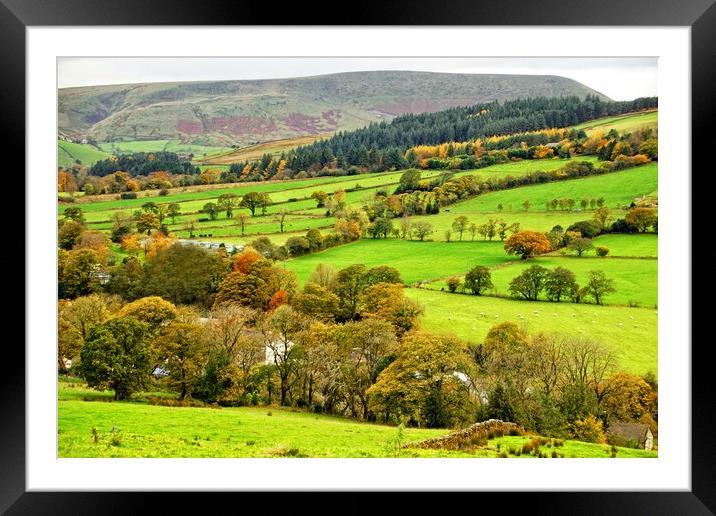 View to Pendle Hill from Barrowford. Framed Mounted Print by David Birchall