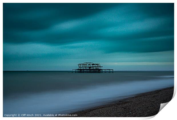 Brighton Blue Print by Cliff Kinch