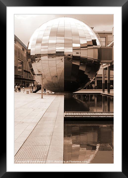 The Sphere Framed Mounted Print by Scott K Marshall