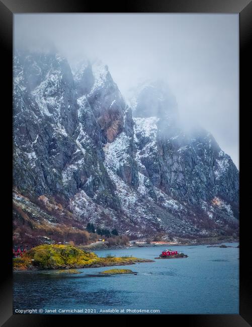 Norwegian Mountains Framed Print by Janet Carmichael