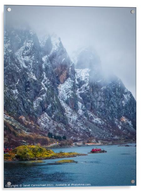 Norwegian Mountains Acrylic by Janet Carmichael