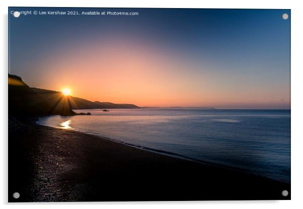 "A Serene Sunrise on Plaidy Beach" Acrylic by Lee Kershaw