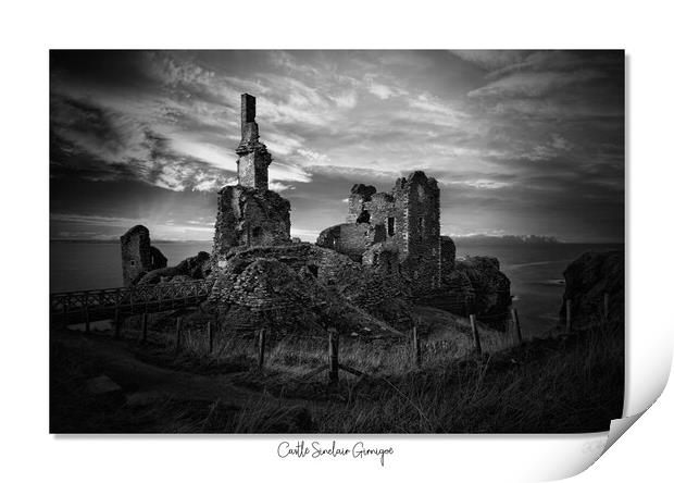  Castle Sinclair Girnigoe. Scotland, Scottish,  Print by JC studios LRPS ARPS