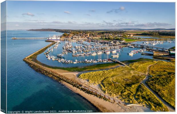 Yarmouth Harbour Isle Of Wight Canvas Print by Wight Landscapes