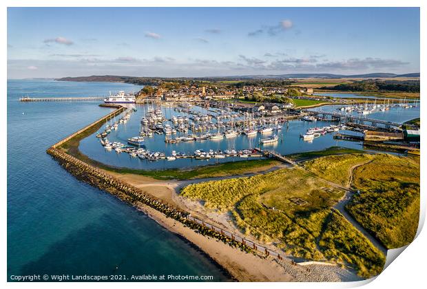 Yarmouth Harbour Isle Of Wight Print by Wight Landscapes