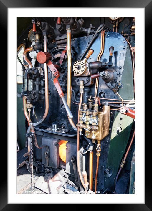 The Engineering Marvel of a Steam Train Framed Mounted Print by Roger Mechan