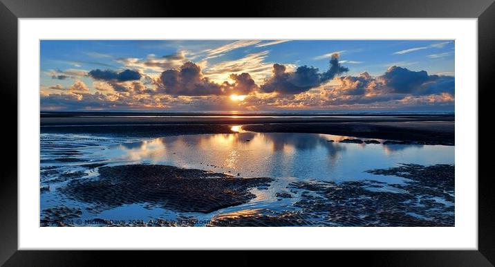 Cleveleys Beach Sunset Framed Mounted Print by Michele Davis