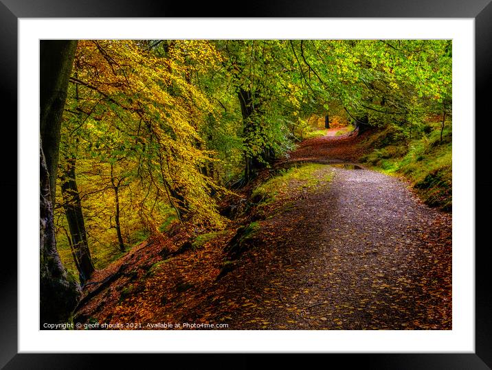Autumn in the Goyt Valley, Derbyshire Framed Mounted Print by geoff shoults