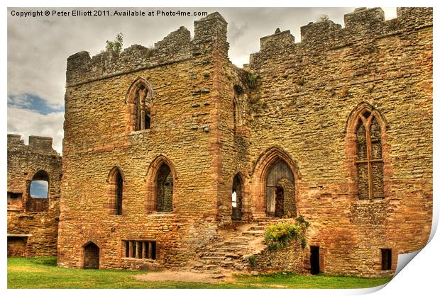 Ludlow Castle (2) - Shropshire Print by Peter Elliott 