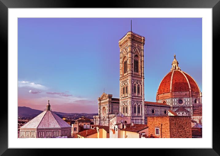 Rooftops of Florence Framed Mounted Print by Joyce Storey