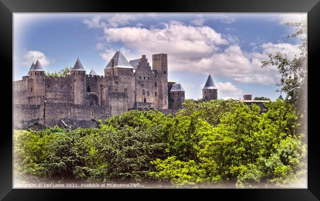 The Citadel of Carcassonne Framed Print by Ian Lewis
