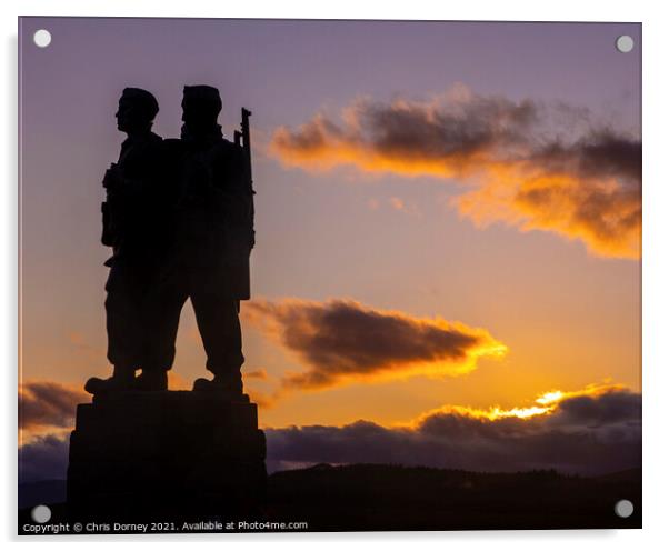 The Commando Memorial in the Scottish Highlands, UK Acrylic by Chris Dorney