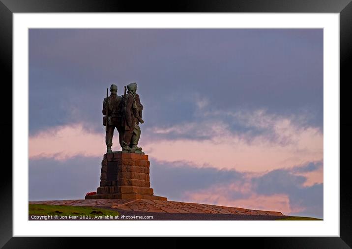The Commando Memorial Framed Mounted Print by Jon Pear