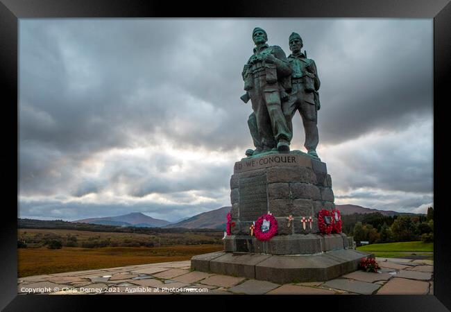 The Commando Memorial in the Scottish Highlands, UK Framed Print by Chris Dorney