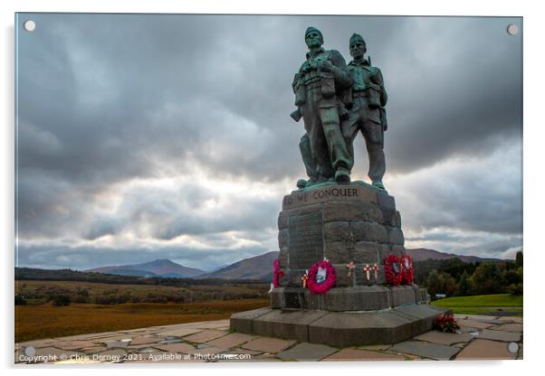 The Commando Memorial in the Scottish Highlands, UK Acrylic by Chris Dorney