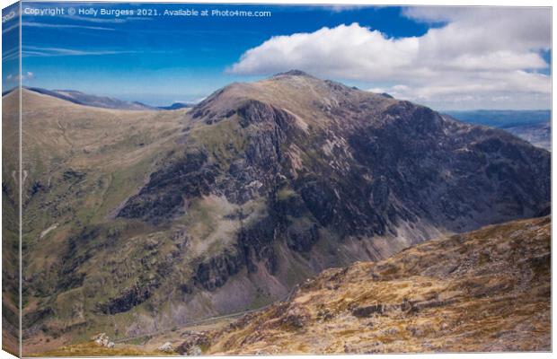 Wales's Pinnacle: Mount Snowdon Revealed Canvas Print by Holly Burgess