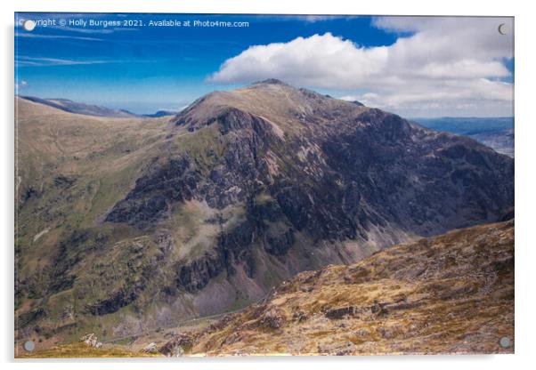 Wales's Pinnacle: Mount Snowdon Revealed Acrylic by Holly Burgess