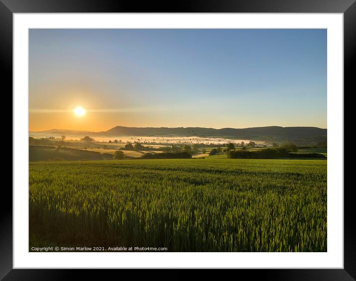 Morning Sunrise Framed Mounted Print by Simon Marlow