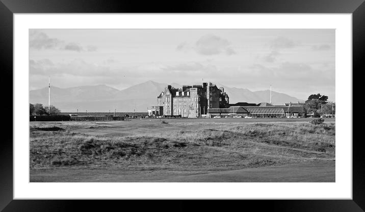 Marine Hotel Troon and majestic Arran Framed Mounted Print by Allan Durward Photography