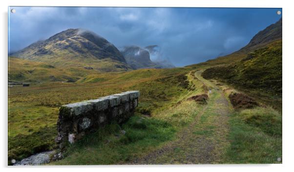 The old road to Glencoe  Acrylic by Anthony McGeever