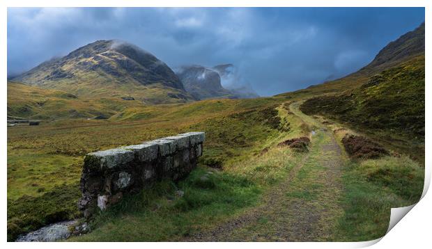 The old road to Glencoe  Print by Anthony McGeever